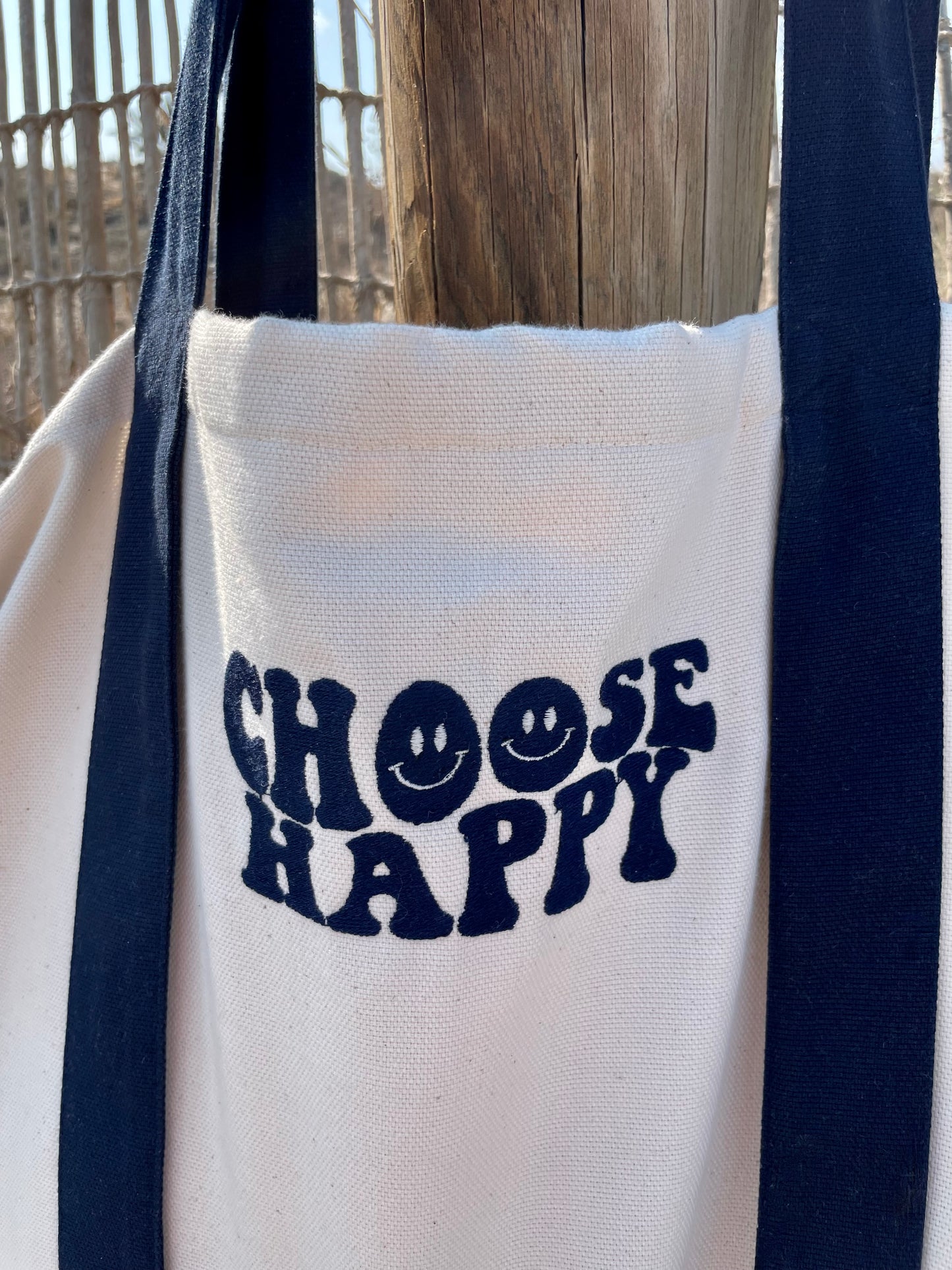 CHOOSE HAPPY Beach Bag