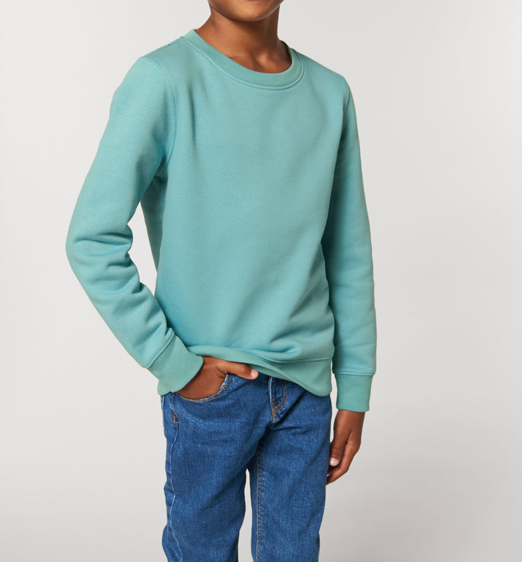 Sweatshirt DESIGN IT YOURSELF türkis / Mini-Version (Kids)