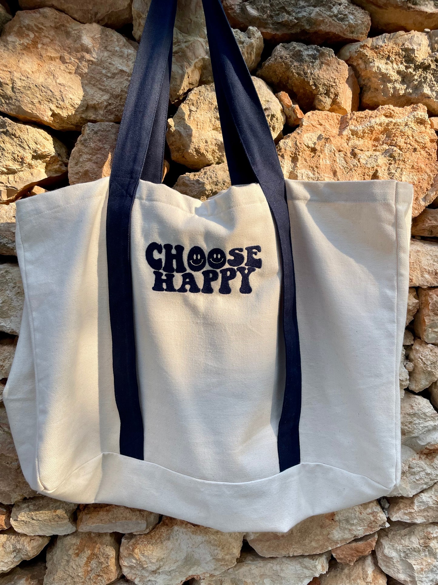 CHOOSE HAPPY Beach Bag