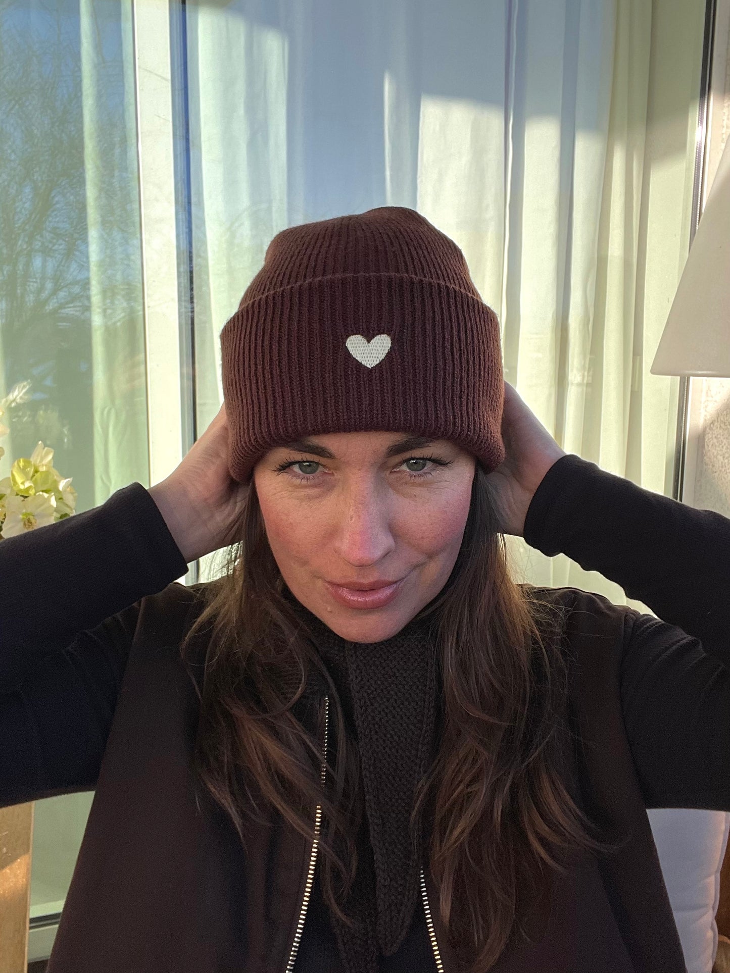 Mütze LOVE braun