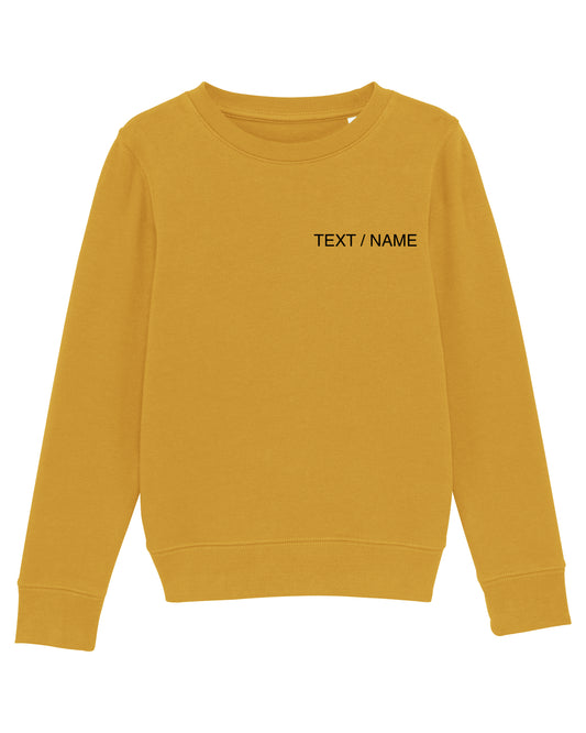 Sweatshirt DESIGN IT YOURSELF senfgelb / Mini-Version (Kids)