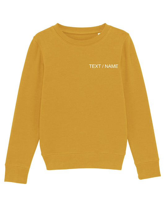 Sweatshirt DESIGN IT YOURSELF senfgelb / Mini-Version (Kids)