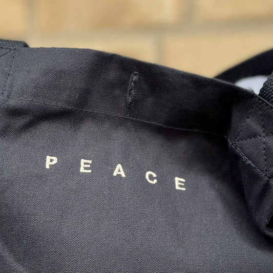 Shopper "PEACE" schwarz / Me-Version (Adults)