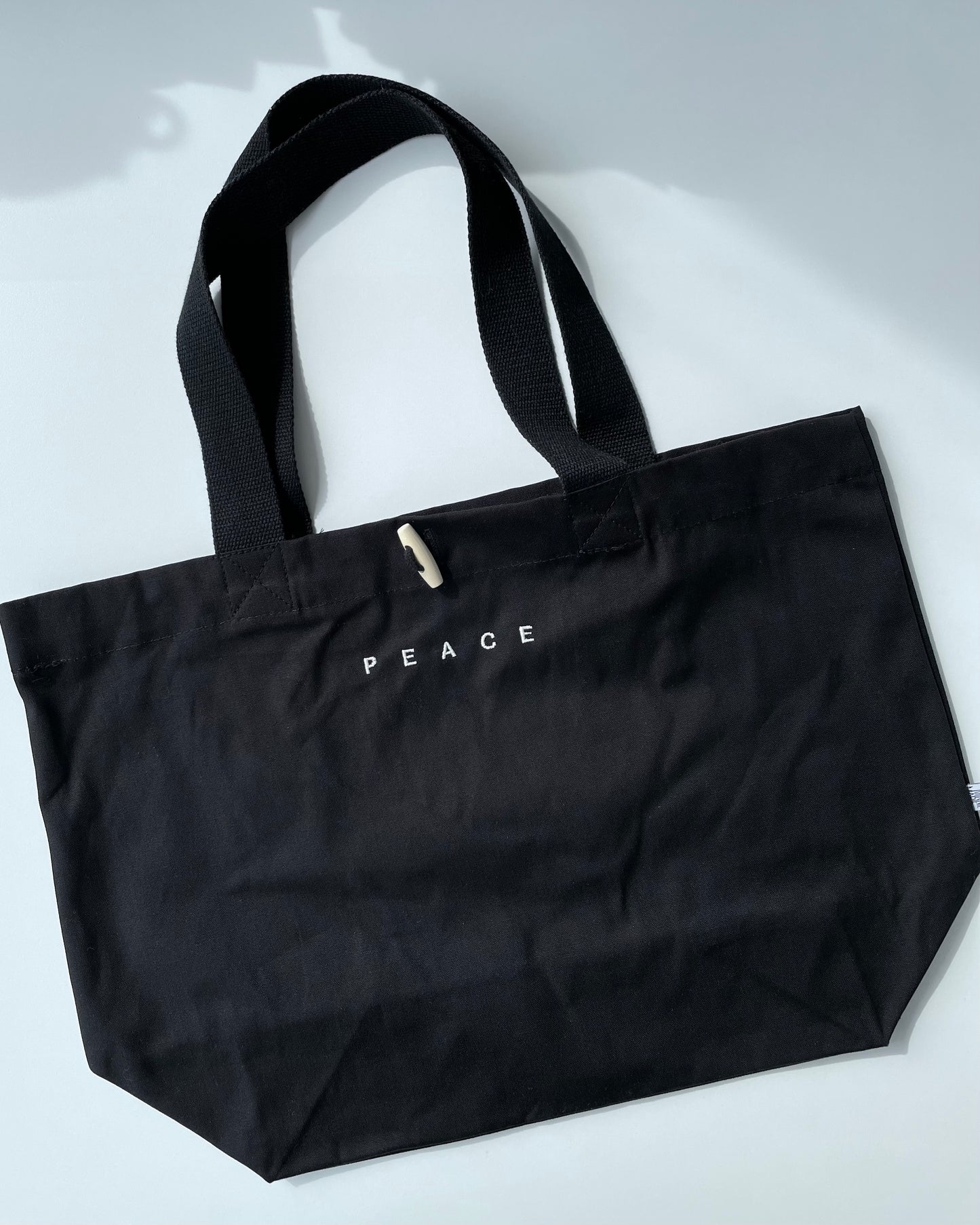 Shopper "PEACE" schwarz / Me-Version (Adults)